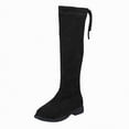thumbnail image 1 of Linfrsh Girl Boots Knee High Girls Kids Winter Fashion Knee High Winter Boots Buckle Zipper Riding Boot Mid Boot Black,11, 1 of 6