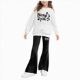 thumbnail image 1 of Linfrsh Girls 2 Piece Pant Set Pullover Sweatshirt Flare Pants Outfits for School Fall Daily Wear, 1 of 4