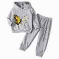 thumbnail image 1 of Linfrsh Girls Clothes Fall Winter Toddler Outfits Cute Print Hoodie Sweatshirt + Sweatpants 2 Piece Set, 1 of 5