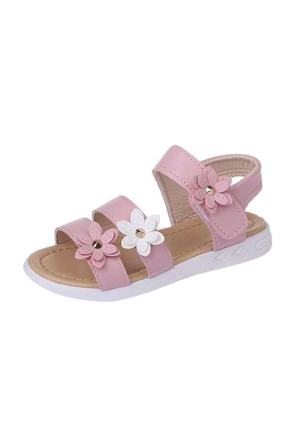 Girls Sandals Toddler Girl Sandals - Little Girl Easter Summer Dress Shoes Lightweight Beach Holiday(Pink,1 M)