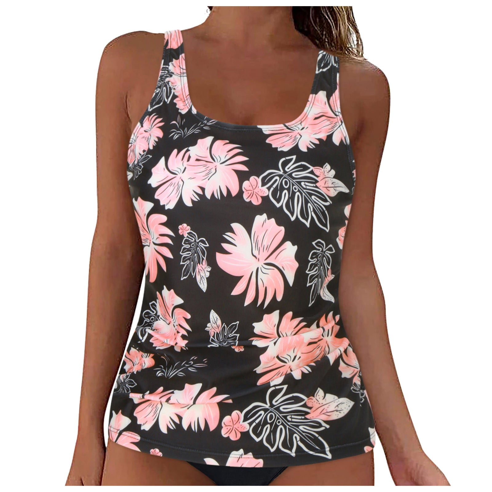 Linfrsh Tankini Top Bathing Suit Tops for Women Tummy