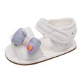 thumbnail image 1 of Linfrsh Infant Baby Boys Girls Sandals Summer Baby Wedding Dress Flat Shoes Newborn Crib Shoes First Walking Shoes(Blue,6-12 Months), 1 of 4