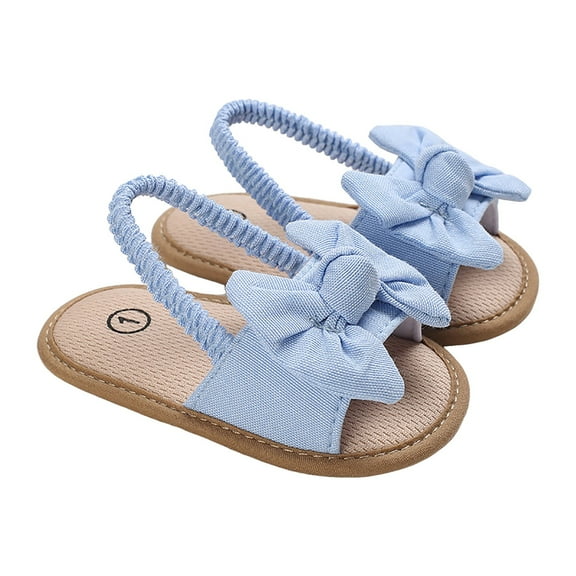Linfrsh Infant Baby Boys Girls Summer Beach Sandals Breathable Athletic Anti-Slip Soft Sole Newborn First Walking Crib Shoes(Light Blue,6-12 Months)