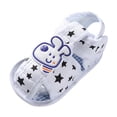 thumbnail image 1 of Linfrsh Baby Boys Girls Summer Sandals Non Slip Soft Sole Toddler First Walking Shoes(White,0-6 Months), 1 of 7