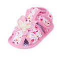 thumbnail image 1 of Linfrsh Baby Girls Boys Sandals Summer Beach Outdoor Bowknot Soft Rubber Sole Toddler Princess Flats Walking Shoes(Light Pink,0-6 Months), 1 of 5