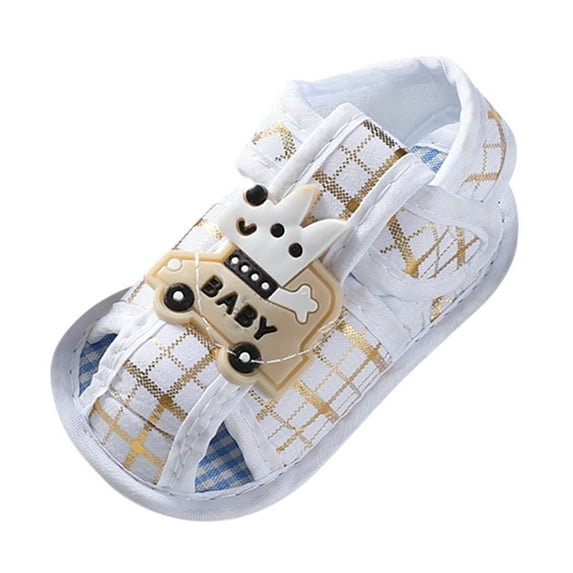 Linfrsh Baby Girls Boys Sandals Summer Bowknot Shoes Toddler Soft Rubber Sole Dress Flats First Walking Shoes(Beige,12-15 Months)