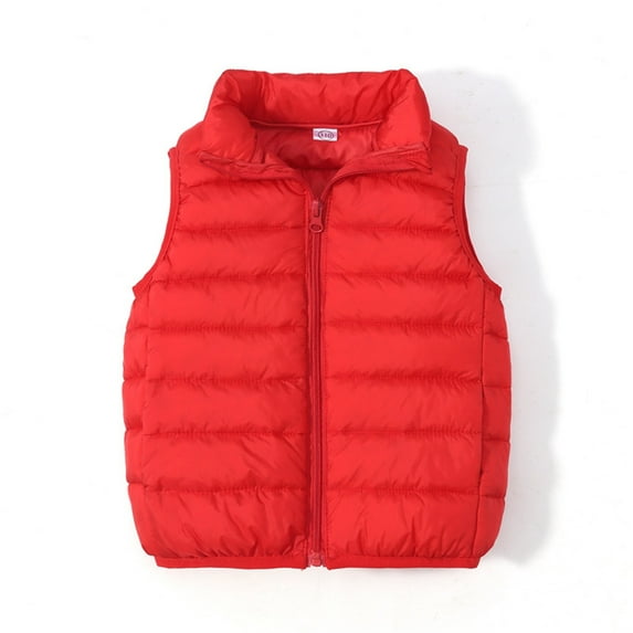 Linfrsh Kids Insulated Down Alternative ThermoPlume Vest Solid Warm Jacket RD1,4-5 Years