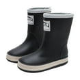 thumbnail image 1 of Linfrsh Kids Rain Boots Waterproof Lightweight Rubber Boots Toddler Boys Girls Rain Boots(Black,12 little Child), 1 of 6