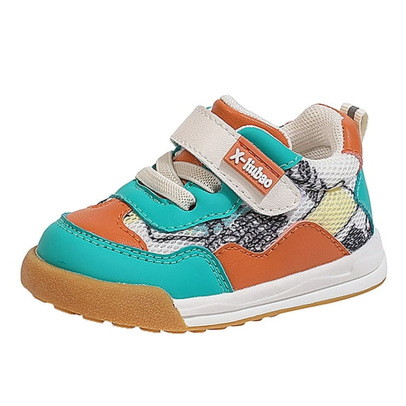 Linfrsh Kids Sneakers Boys Tennis Shoes for Running Athletic Walking Gym Sports Lightweight Breathable(Green,9)