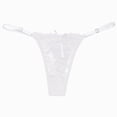 thumbnail image 1 of Linfrsh Lace Thongs For Women Plus Size Sexy Underwear T Back Stretch g string thong White,One Size, 1 of 3