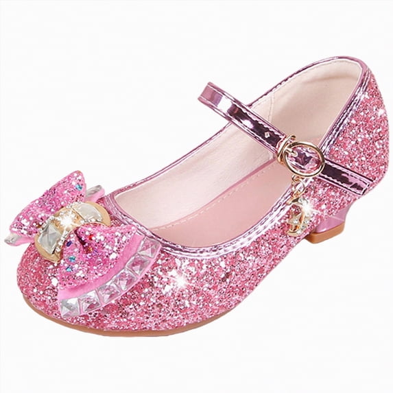 Linfrsh Little Girl Princess Shoes Girls Mary Jane Dress Shoes Ballerina Flats for Wedding, Party (Toddler/Little Kid/Big Kid)(Pink,Size1.06)