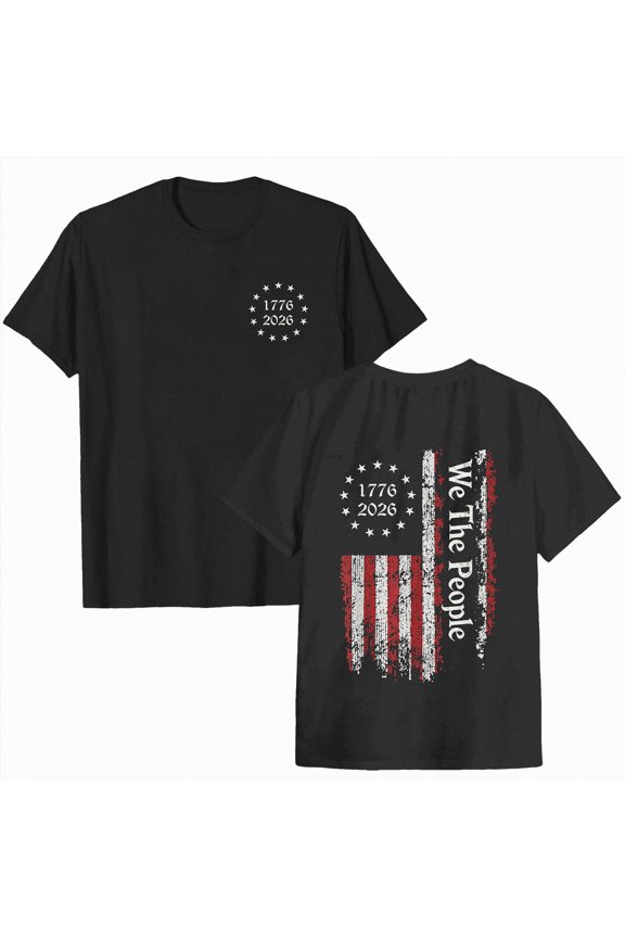 Memorial Day Tops Women 4th of July T-Shirt USA Flag Patriotic Shirt Stars and Stripes Summer Tees(Black,2XL)
