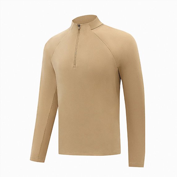 Linfrsh Men Tops Quarter Zip Pullover for Men Mock Neck Sweatshirt Lightweight Men's Long Sleeve Golf Shirt