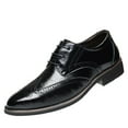 thumbnail image 1 of Linfrsh Men's Memory Foam Water Repellent Slip Resistant Dress Casual Comfort Oxford Black,11, 1 of 5