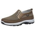thumbnail image 1 of Linfrsh Men's Mesh Sneakers Slip on Walking Shoes Breathable Comfort Casual Athletic(Brown,11), 1 of 2