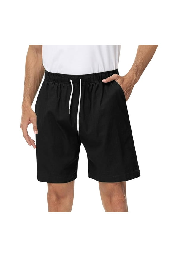 Men's Tri Blend Active Shorts Black,3XL