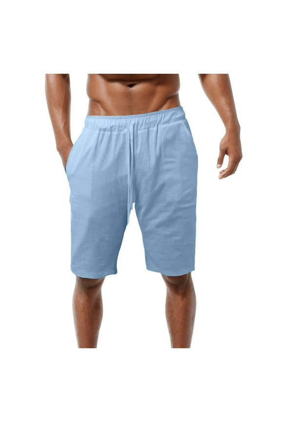 Men's Tri Blend Active Shorts Blue,M