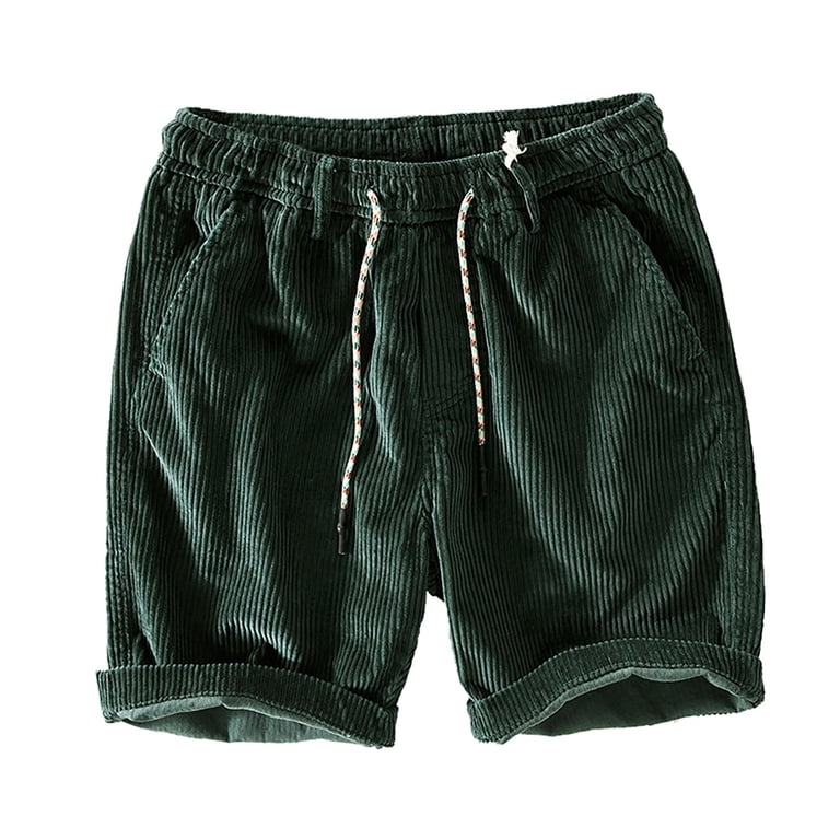 Linfrsh Men's and Big Men's Corduroy Cargo Shorts,up to size 3XL