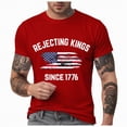 thumbnail image 1 of Linfrsh Mens Fourth Of July Shirt 4th Of July Tshirts Short Sleeve Patriotic July 4th Usa Flag Star Striped Printed T Shirts For Men 4th Of July Soft Summer Tee(Red,M), 1 of 5