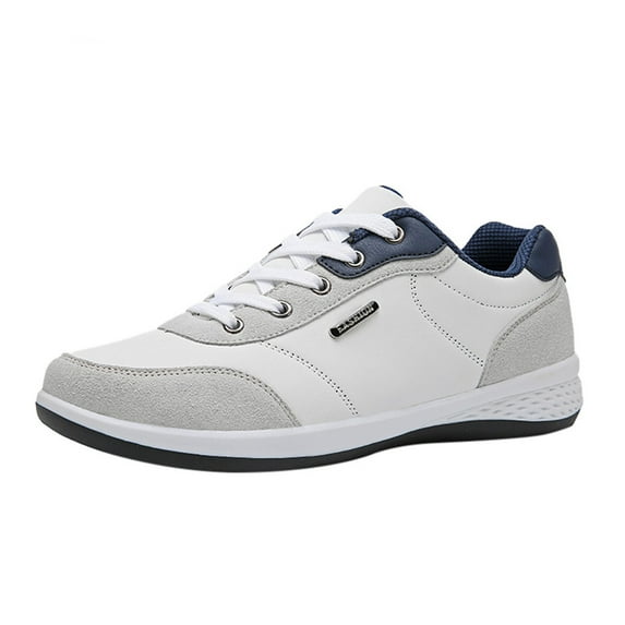 Linfrsh Mens Shoes Running Shoes Lace Up Breathable Lightweight Comfortable Non Slip Sneakers Fashion Outdoor Casual Shoes White,10