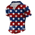 Linfrsh Patriotic Buttin Down Shirts for Men Men American Flag