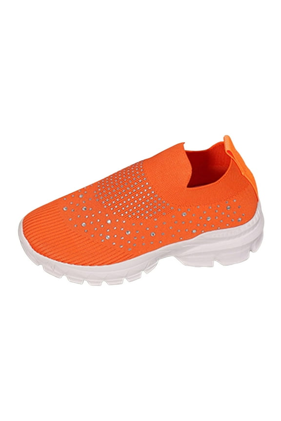 Shoes for Women Durable Non Slip Sneakers Orange,8.5