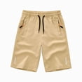 thumbnail image 1 of Linfrsh Shorts for Toddler Boys Children Ice Pants Men Summer Thin Stretch Sports Casual Shorts Middle And Large Children Sports Pants Fashion Children Pants(Khaki,5-6 Years), 1 of 2
