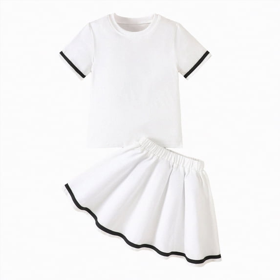 Linfrsh Summer Toddler Girl Clothes Toddler Girl Clothes Layered Ruffle Top Floral Shorts Cute Toddler Girls Summer Outfits 2Pcs Clothing Set(White,10-11 Years)