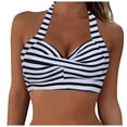 thumbnail image 1 of Linfrsh Swim Tops Women Top Only Tankini Tops for Women Bikini Top Push Up Swim Top Retro Bathing Suit Top Padded Swimsuit Top Grey,2XL, 1 of 4