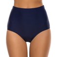 thumbnail image 1 of Linfrsh Swimwear Thong Bikini Bottom Swimsuit Full Coverage Bottom Brief for Women Girls Teens Plus Size Bikini Bottom Dark Blue,2XL, 1 of 7