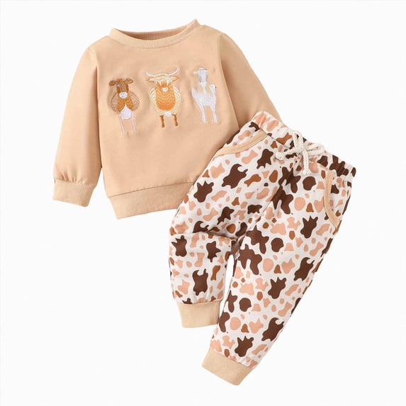 Linfrsh Toddler Baby Boy Clothes Sweatshirt Pants 6 12 18 24 Months 2T 3T 4T Clothing Set Toddler Outfit Fall Winter Outfits