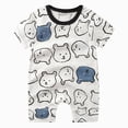 thumbnail image 1 of Linfrsh Toddler Baby Boy Summer Clothes 6 12 18 24 Months Short Sleeve Letter T Shirt Top Short Infant Newborn Baby Outfit(Blue,18-24 Months), 1 of 4