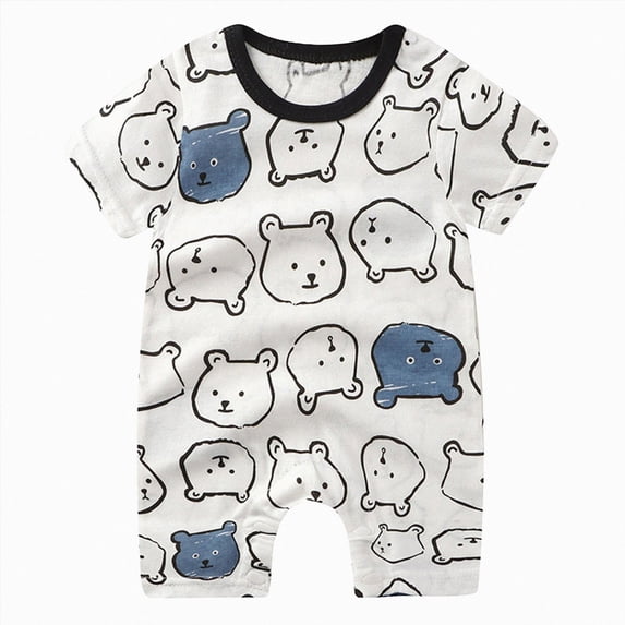 Linfrsh Toddler Baby Boy Summer Clothes 6 12 18 24 Months Short Sleeve Letter T Shirt Top Short Infant Newborn Baby Outfit(Blue,18-24 Months)