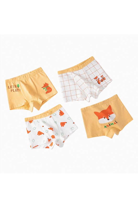 Toddler Boy Underwear 4t 4Pack Boys Boxer Briefs Cute Dinosaur Print Soft Kids Underwear(Yellow,7-8 Years)