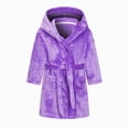 thumbnail image 1 of Linfrsh Toddler Boys Girls Sleepwear Kids Pajamas Night Robe Flannel Bathrobes Warm Hooded Baby Cartoon Coat Jacket Stylish Child Outwear for 2-12 Years,Size 9-10 Years, 1 of 9