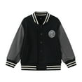thumbnail image 2 of Kids Baseball Jacket - Boys & Girls Varsity Style Zipper Bomber Coat For Fall & Winter (100% Cotton, Multiple Sizes) 2 of 9