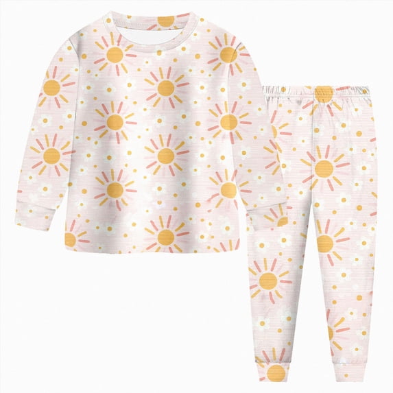 Linfrsh Toddler Fall Outfits for Girls Baby Girl Fall Winter Outfits Toddler Clothes Long Sleeve Floral Graphic Crewneck Sweatshirt + Joggers Pants Set