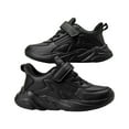 thumbnail image 1 of Linfrsh Toddler Girls Boys Sneakers Trend Children Boy Athletic Shoes Flat Thick Bottom Lightweight Non Slip Kids Running Shoes(Black,3.5 Big Kids), 1 of 7