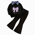 thumbnail image 1 of Linfrsh Toddler Girls Clothes Long Sleeve Sweatshirt Tops and Pants Girls 2-Piece Kids Fall Winter Outfits, 1 of 9