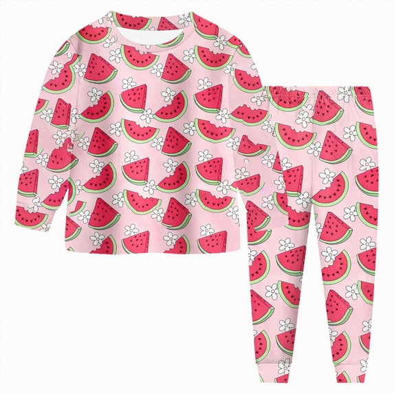 Linfrsh Toddler Girls Fall Outfits Baby Girl Fall Winter Outfits Toddler Clothes Long Sleeve Floral Graphic Crewneck Sweatshirt + Joggers Pants Set