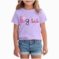 thumbnail image 1 of Linfrsh Toddler Girls T-Shirts Short Sleeve Shirt for Girls 0-24 Months 2t 3t 4t 5t 6t 7t Cotton Tees Kids Tshirts Clothes Summer Tops(Purple,11-12 Years), 1 of 4