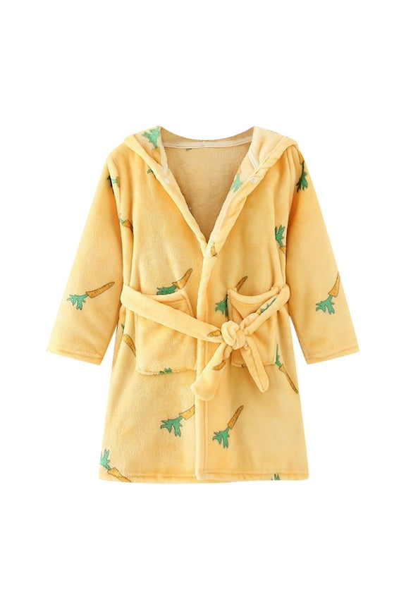 Toddler Pajamas 2t Big Girls' Short Sleeve Long Pants Pajama Sets 2pcs Cartoon Pattern Printed Soft Breathable Sleepwear(Yellow,Size 4-5 T)