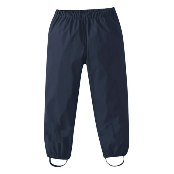 Linfrsh Toddler Rain Pants Kids' Waterproof Rain Pants Lightweight Breathable Rain Wear for Boys Girls A01-Black,7-9 T