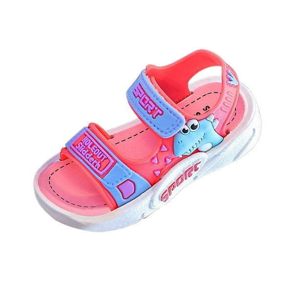 Linfrsh Toddler Sandals Boys Boys Girl Cloud Slides Non-Slip Novelty Open Toe Sandals Comfy Cushion Thick Sole Cute Cartoon Shower Slippers Indoor & Outdoor(Red,Size 7.5)