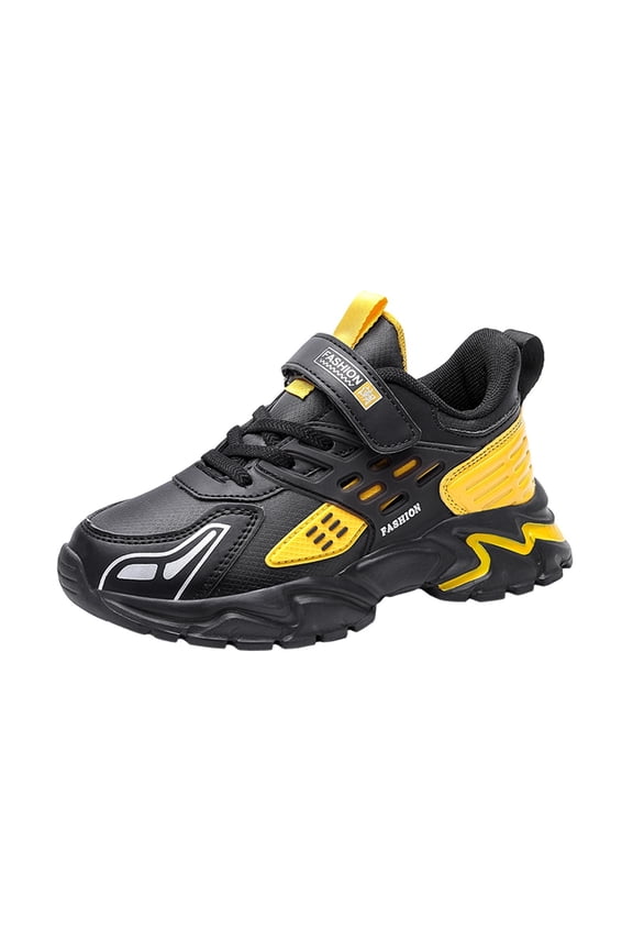 Toddler Shoes Boys Girls Tennis Breathable Sneakers Casual Walking Platform Running Shoes Z01-Yellow,3.5