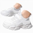 thumbnail image 1 of Linfrsh Unisex-Child PU Leather Lightweight Breathable Athletic Running Sneakers for Kids Shoes for Boys Girls (White,1), 1 of 7
