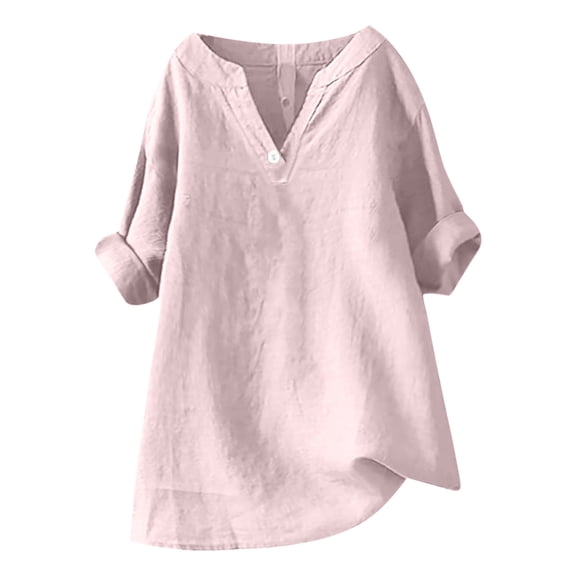 Linfrsh Women Blouses Womens Loose Fit Tshirts Short Sleeve Summer Tops Casual Workout Yoga T Shirts Tops (Pink,XL)
