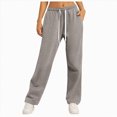 thumbnail image 1 of Linfrsh Women'S Fleece Sweatpants Womens Sweatpants Baggy Wide Leg Barrel Pants Lounge Comfy Joggers with Pockets Coffee,S, 1 of 2