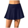 thumbnail image 1 of Linfrsh Women Swim Skirt Tummy Control Swimsuit Skirt High Waisted Bathing Suit Bottom Navy,S, 1 of 5