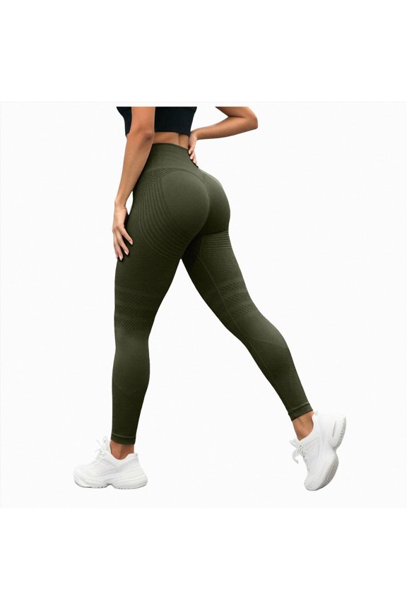 Women Yoga Pants Leggings for Women High Waisted, Buttery Soft Yoga Pants, Non See Through Light Tummy Control Athletic Pants(AG,L)